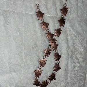 Copper concho thunderbird belt